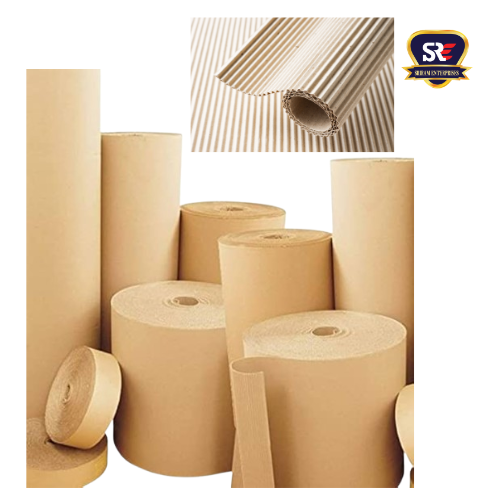 Bulk corrugated rolls for packaging and wrapping solutions, available in different sizes and quantities, from Sriram Enterprises.